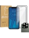 Bizon Glass Edge sticlă temperată - [2 PACK] + protecție pentru lentile Apple iPhone 11 Pro negru