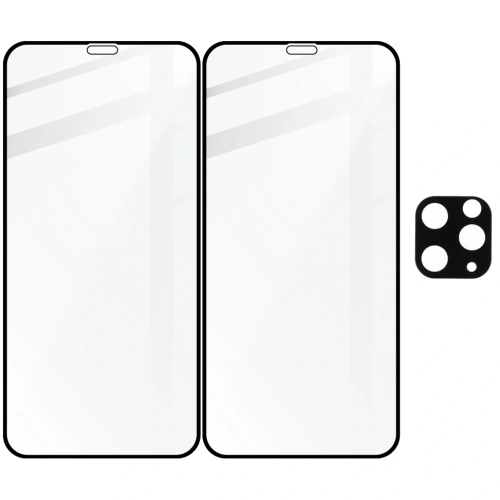 Kup Szkło hartowane Bizon Glass Edge - [2 PACK] + ochrona na obiektyw Apple iPhone 11 Pro czarne - BIZ98 - {ean13} - Sklep Home Screen