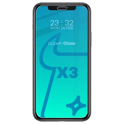 Kup Bizon Glas Klar gehärtetes Glas - 3 Stück. + Linsenglas Apple iPhone 11 Pro - BIZ99 - {ean13} - Sklep Home Screen