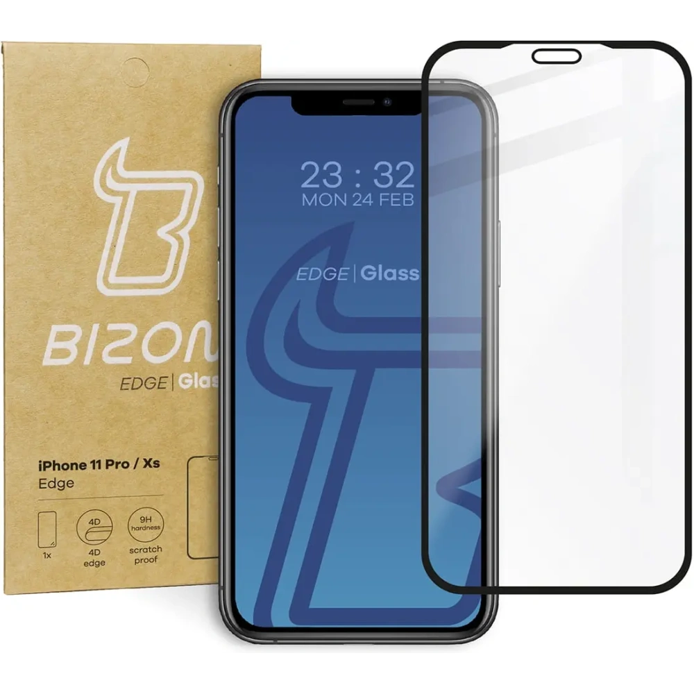 Szkło hartowane Bizon Glass Edge do Apple iPhone 11 Pro / Xs czarne