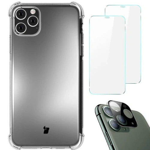 Kup Etui + 2x szkło na ekran + obiektyw Bizon Case Clear Pack do Apple iPhone 11 Pro przezroczyste - BIZ104 - {ean13} - Sklep Home Screen