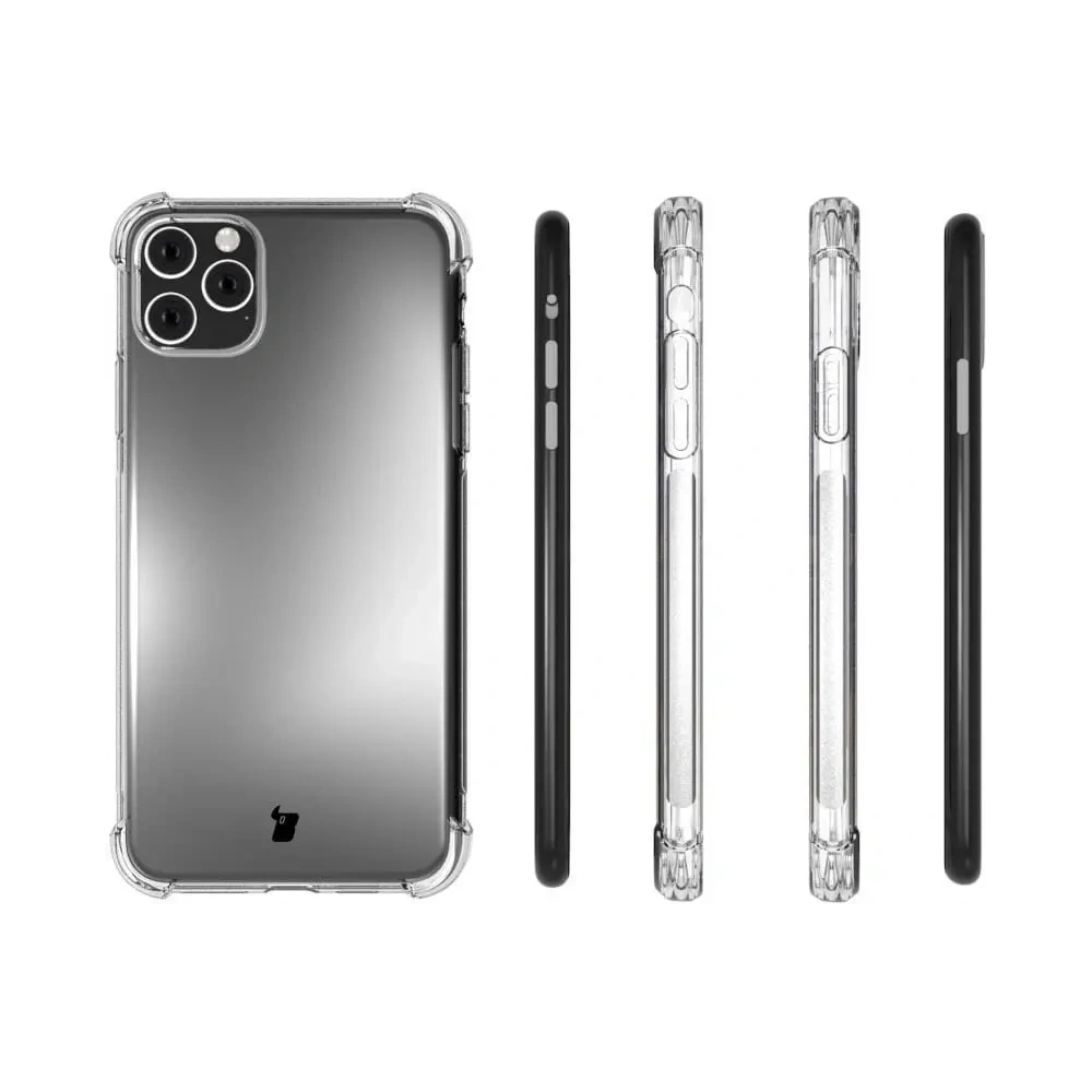 Etui + 2x szkło na ekran + obiektyw Bizon Case Clear Pack do Apple iPhone 11 Pro przezroczyste