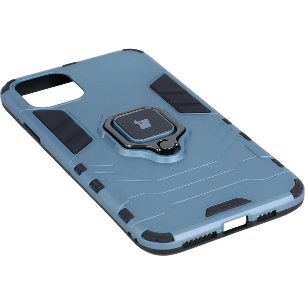 Etui Bizon Case Armor Ring do Apple iPhone 11 Pro Max niebieskie