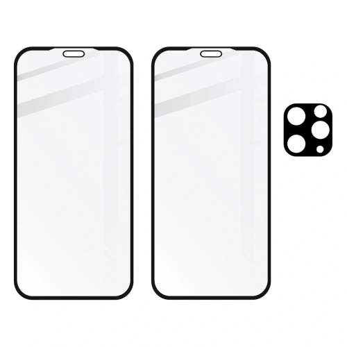 Buy Bizon Glass Edge CF tempered glass - [2 PACK] + lens protection Apple iPhone 11 Pro Max black - BIZ109 - {ean13} - Home Screen Store Europe