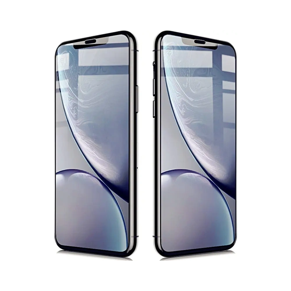 Szkło hartowane Bizon Glass Edge CF - [2 PACK] + ochrona na obiektyw Apple iPhone 11 Pro Max czarne