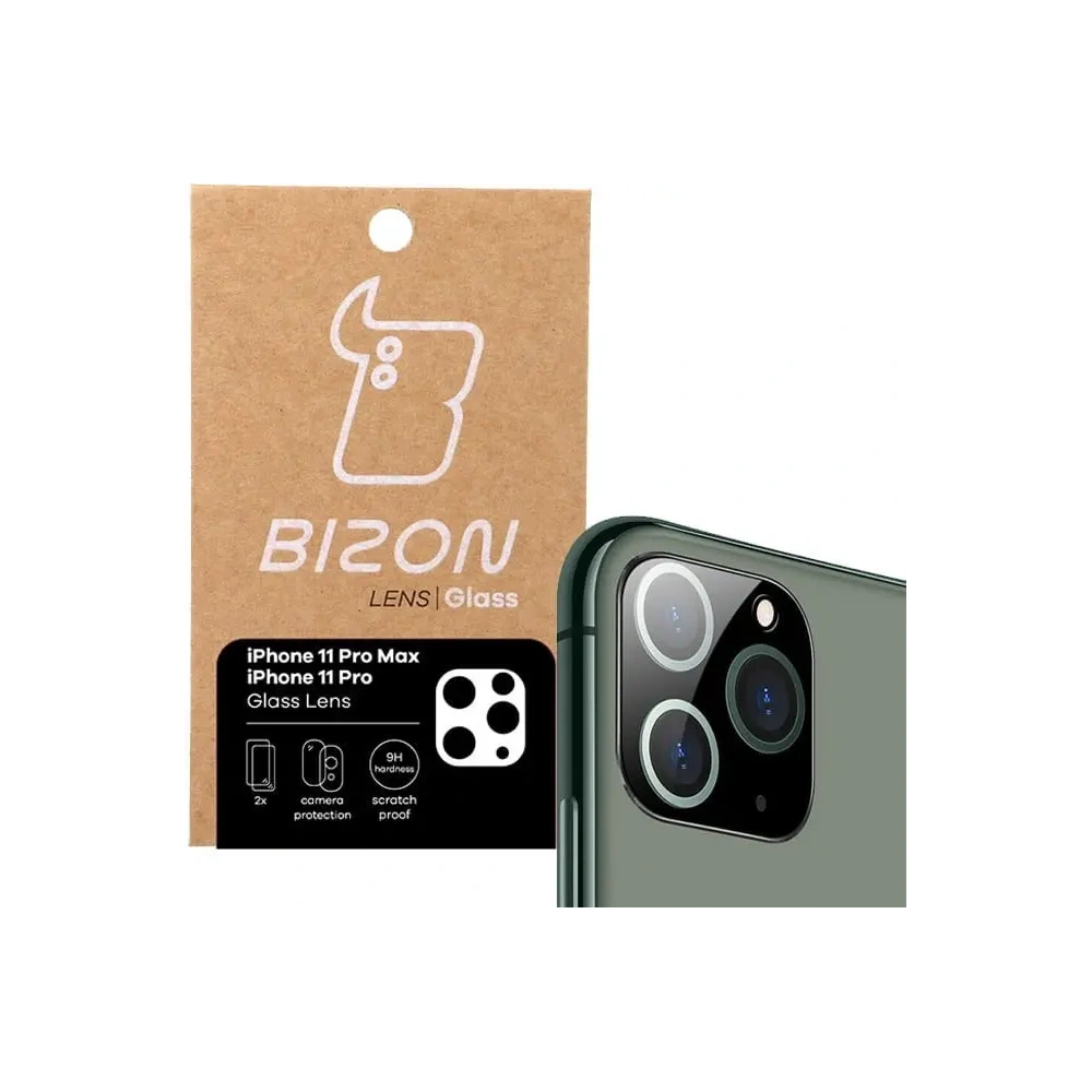 Szkło na aparat Bizon Glass Lens do Apple iPhone 11 Pro Max / 11 Pro [2 PACK]
