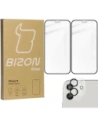 Bizon Glass Edge CF edzett üveg - [2 Csomag] + lencsevédő Apple iPhone 12 fekete
