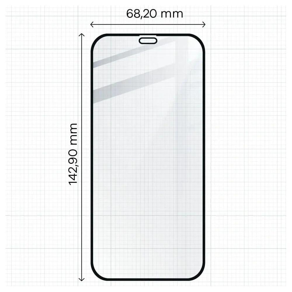 Szkło hartowane Bizon Glass Edge CF - [2 PACK] + ochrona na obiektyw Apple iPhone 12 czarne
