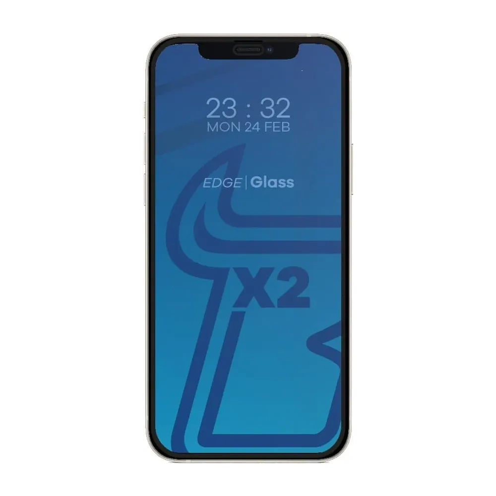 Szkło hartowane Bizon Glass Edge CF - [2 PACK] + ochrona na obiektyw Apple iPhone 12 czarne