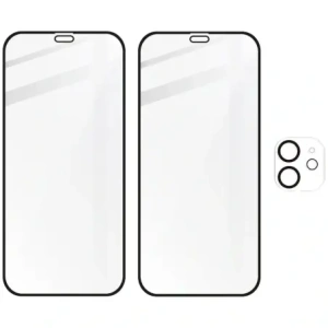 Kup Szkło hartowane Bizon Glass Edge CF - [2 PACK] + ochrona na obiektyw Apple iPhone 12 czarne - BIZ117 - {ean13} - Sklep Home Screen
