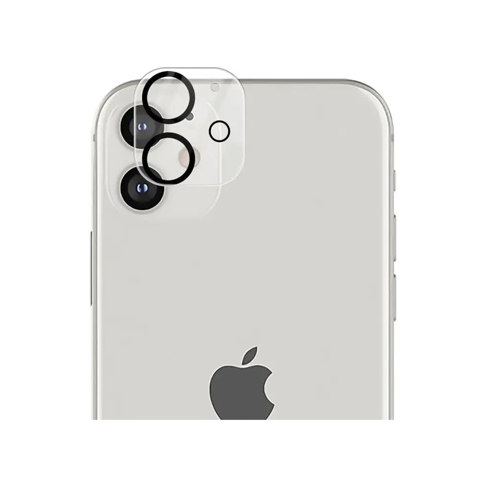 Szkło hartowane Bizon Glass Edge CF - [2 PACK] + ochrona na obiektyw Apple iPhone 12 czarne