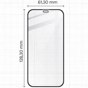Kup Bizon Glass Edge CF gehärtetes Glas - [2 PACK] + Linsenschutz Apple iPhone 12 Mini schwarz - BIZ119 - {ean13} - Sklep Home Screen