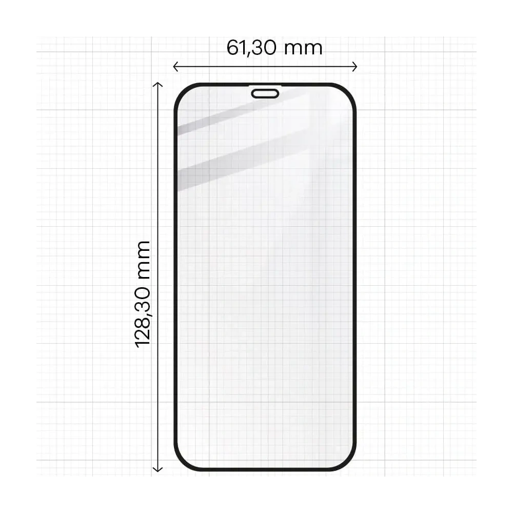 Szkło hartowane Bizon Glass Edge CF - [2 PACK] + ochrona na obiektyw Apple iPhone 12 Mini czarne