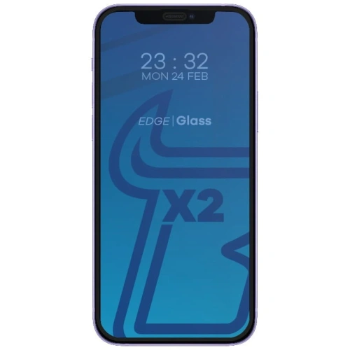 Kup Bizon Glass Edge CF gehärtetes Glas - [2 PACK] + Linsenschutz Apple iPhone 12 Mini schwarz - BIZ119 - {ean13} - Sklep Home Screen