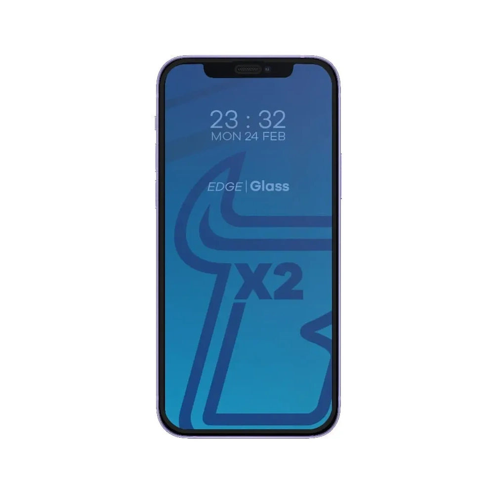 Szkło hartowane Bizon Glass Edge CF - [2 PACK] + ochrona na obiektyw Apple iPhone 12 Mini czarne