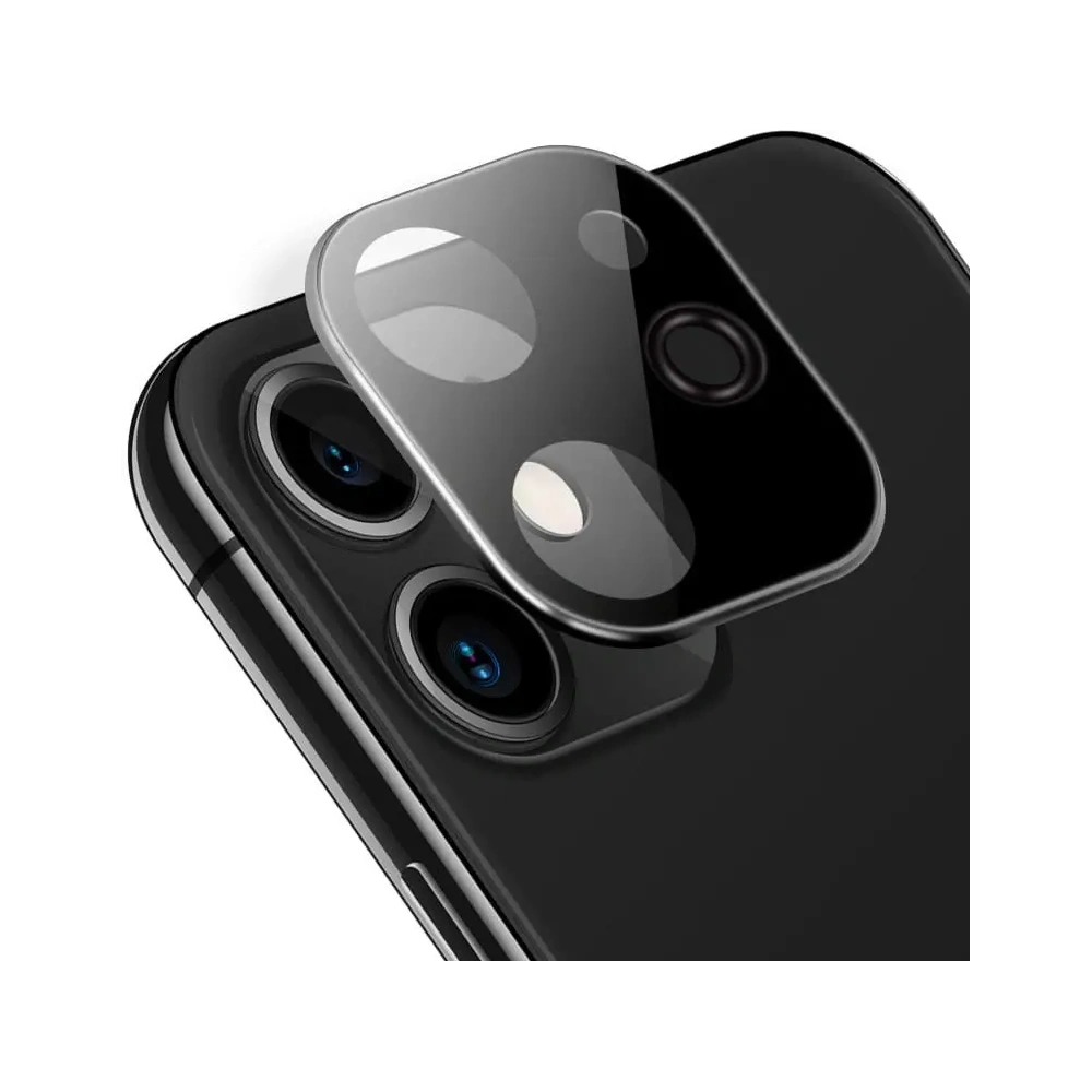 Szkło hartowane Bizon Glass Edge CF - [2 PACK] + ochrona na obiektyw Apple iPhone 12 Mini czarne