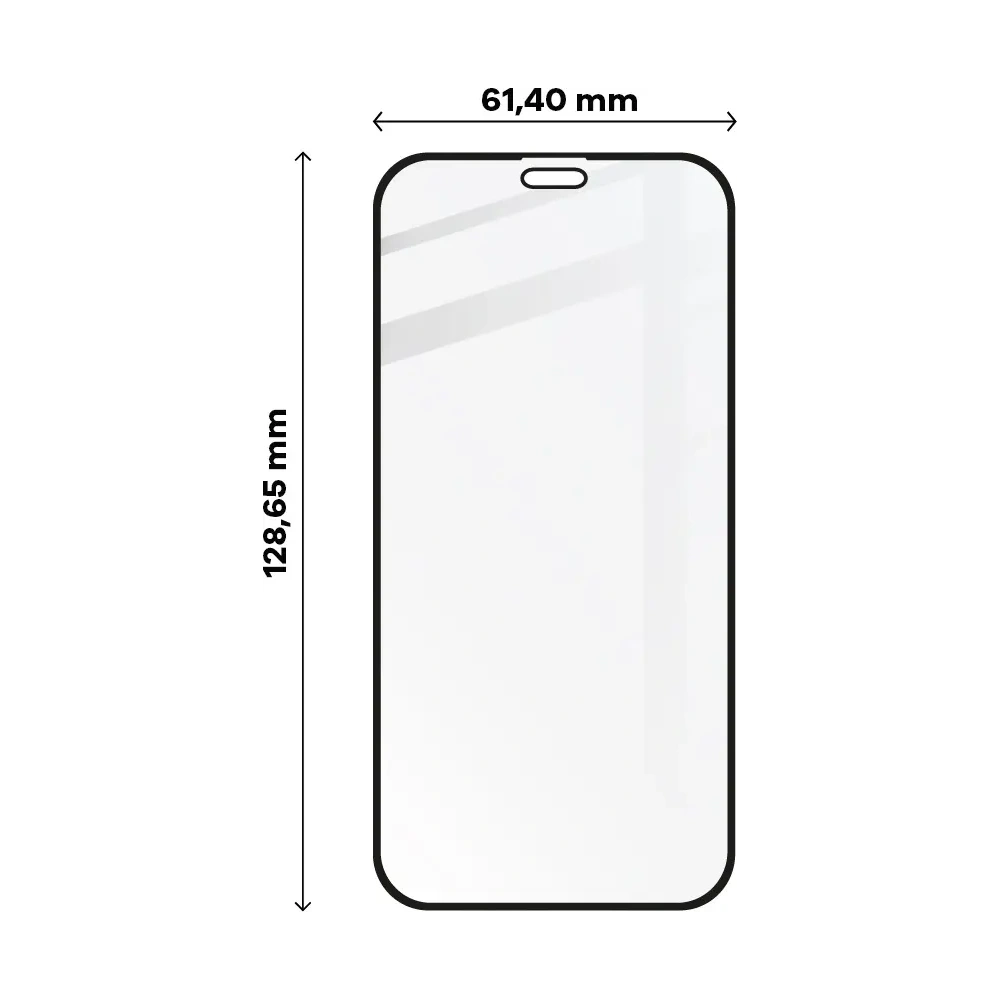 Szkło hartowane Bizon Glass Edge do Apple iPhone 12 Mini czarne