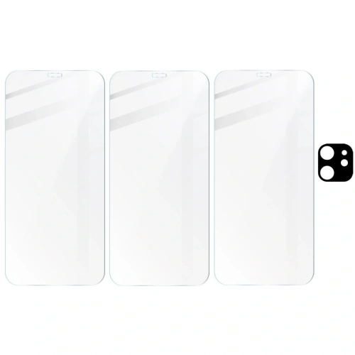 Kup Bizon üveg Átlátszó edzett üveg - 3 db. + lencse üveg Apple iPhone 12 Mini - BIZ121 - {ean13} - Sklep Home Screen