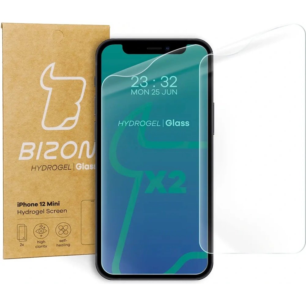 Folia hydrożelowa na ekran Bizon Glass Hydrogel Apple iPhone 12 Mini [2 PACK]