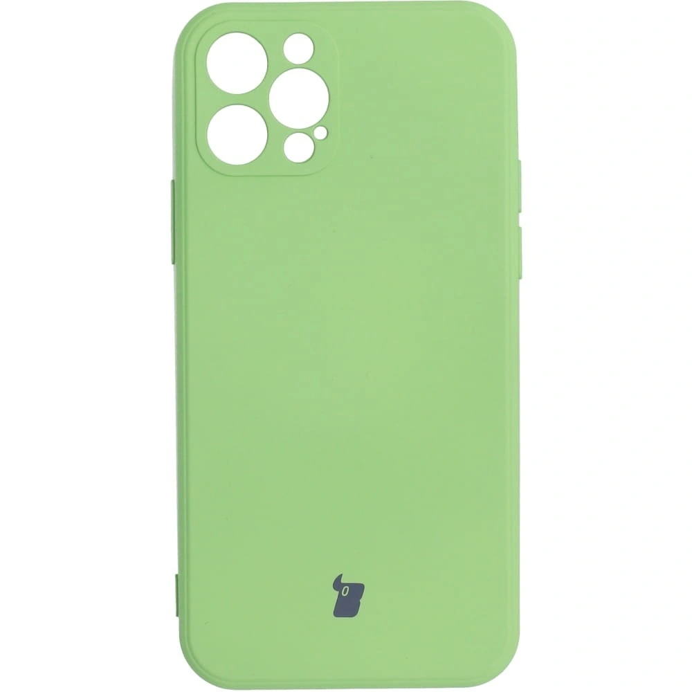 Etui Bizon Case Silicone do Apple iPhone 12 Pro jasnozielone