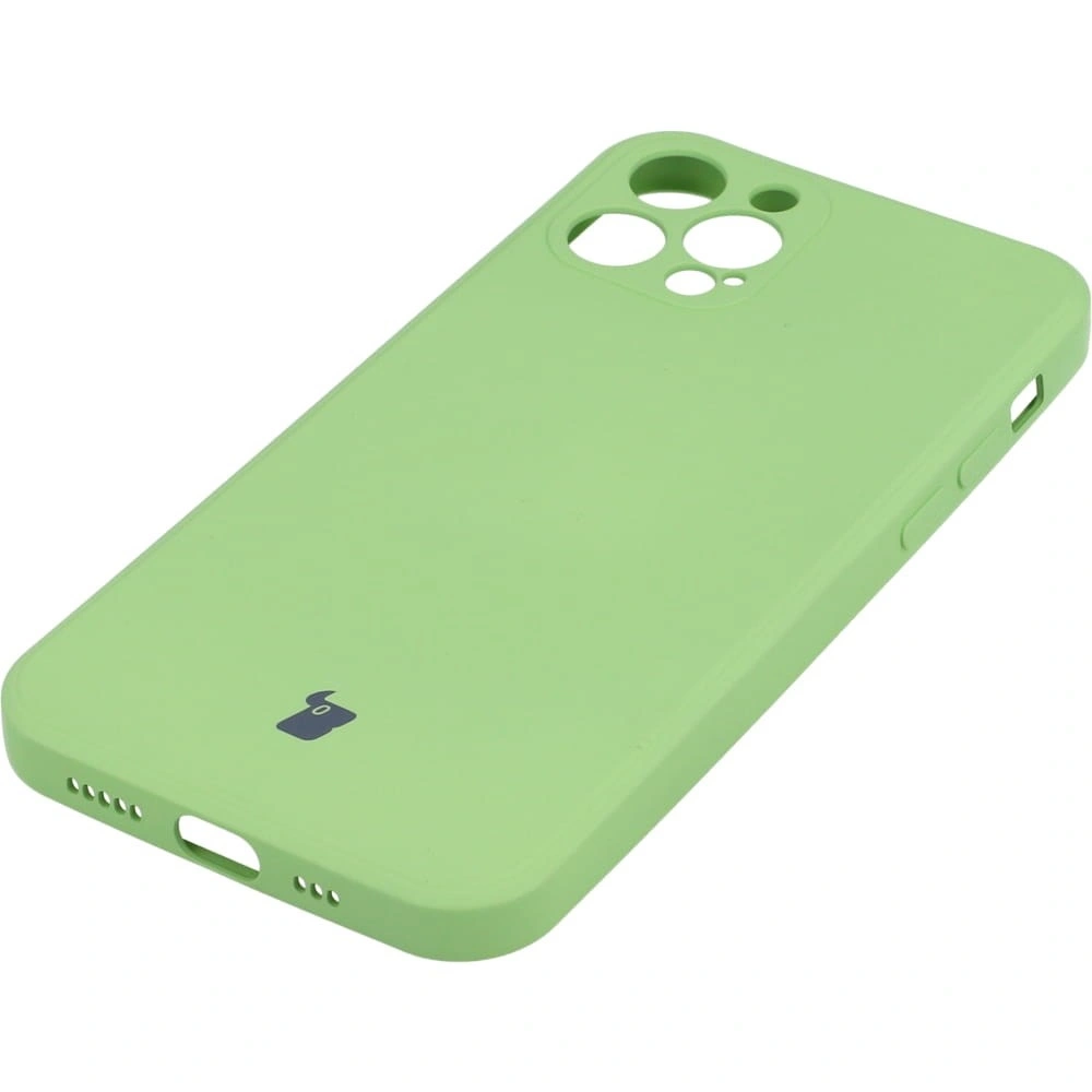 Etui Bizon Case Silicone do Apple iPhone 12 Pro jasnozielone