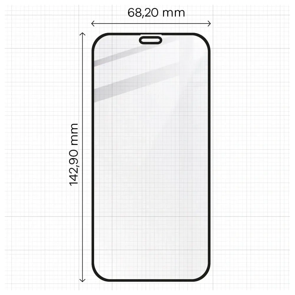 Szkło hartowane Bizon Glass Edge CF - [2 PACK] + ochrona na obiektyw Apple iPhone 12 Pro czarne