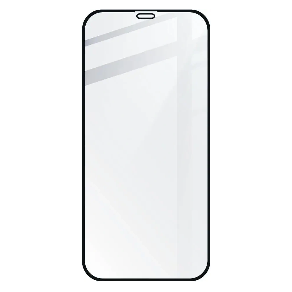 Szkło hartowane Bizon Glass Edge CF - [2 PACK] + ochrona na obiektyw Apple iPhone 12 Pro czarne