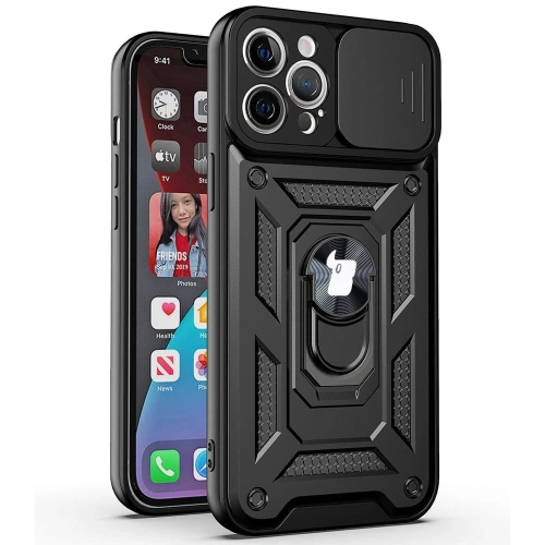 Kup Bizon Case CamShield Ring Apple iPhone 12 Pro Max negru - BIZ128 - {ean13} - Sklep Home Screen