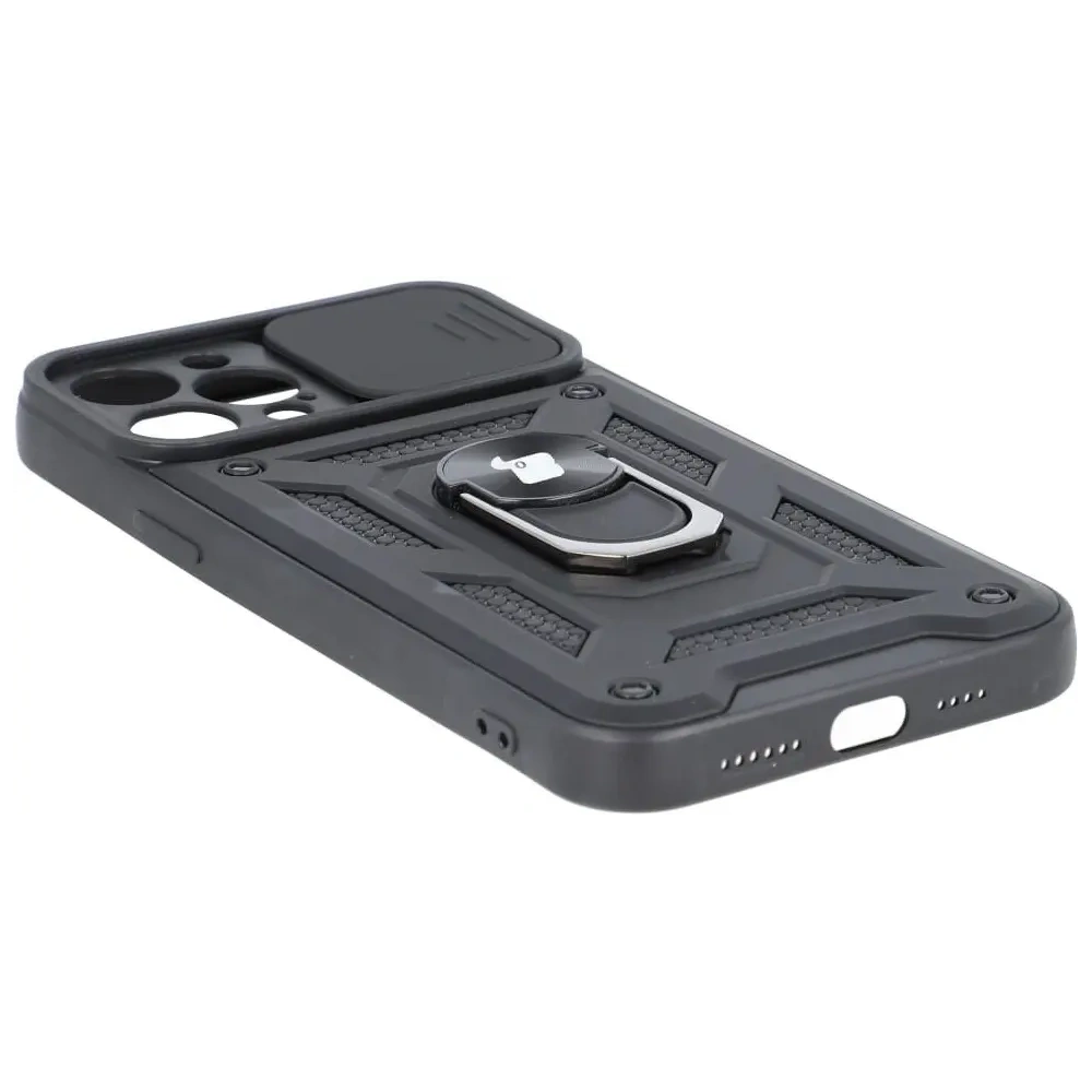 Etui Bizon Case CamShield Ring do Apple iPhone 12 Pro Max czarne