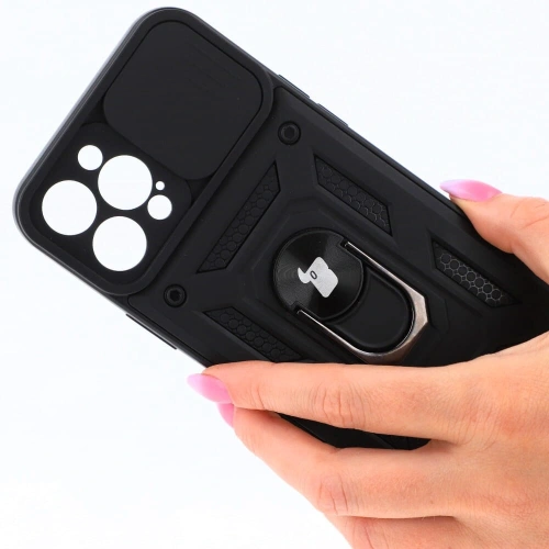 Kup Etui Bizon Case CamShield Ring do Apple iPhone 12 Pro Max czarne - BIZ128 - {ean13} - Sklep Home Screen