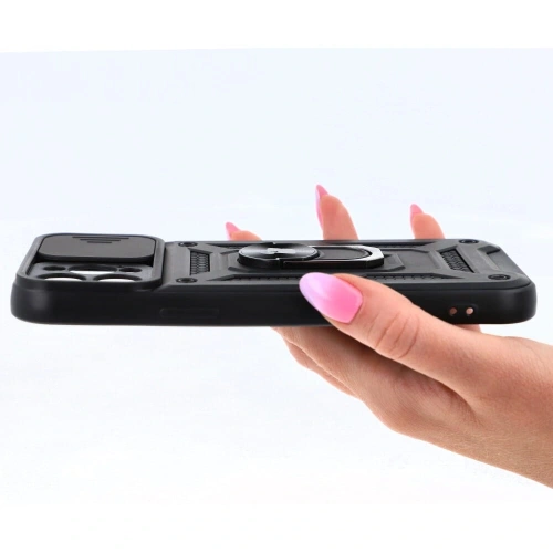 Kup Bizon Case CamShield Ring Apple iPhone 12 Pro Max negru - BIZ128 - {ean13} - Sklep Home Screen