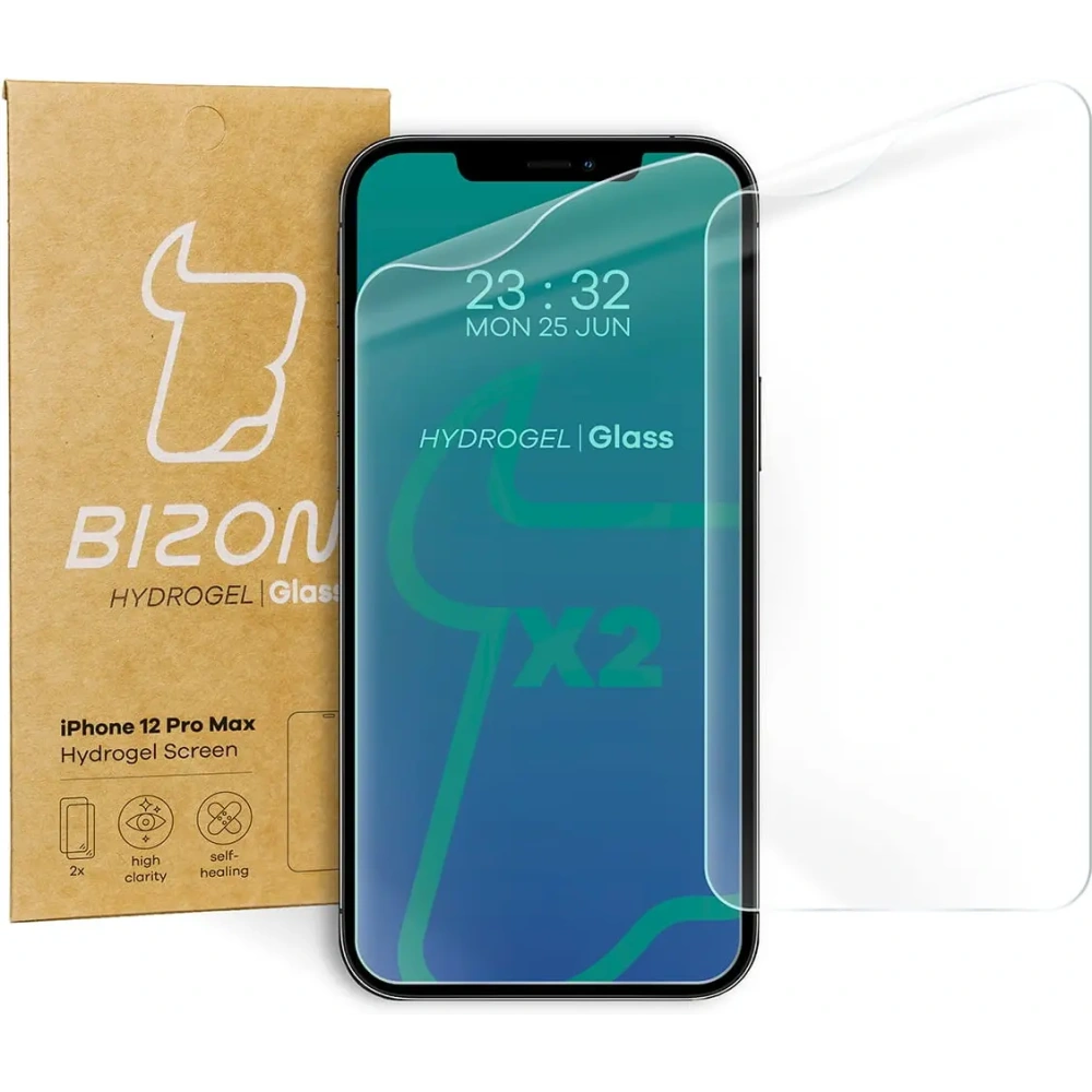Folia hydrożelowa na ekran Bizon Glass Hydrogel Apple iPhone 12 Pro Max [2 PACK]