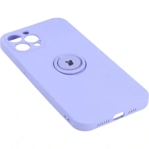 Etui Bizon Case Silicone Ring do Apple iPhone 12 Pro Max fioletowe