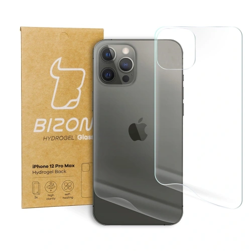 Kup Fólie hydrogelová na zadní stranu Bizon Glass Hydrogel Apple iPhone 12 Pro Max [2 PACK] - BIZ131 - {ean13} - Sklep Home Screen