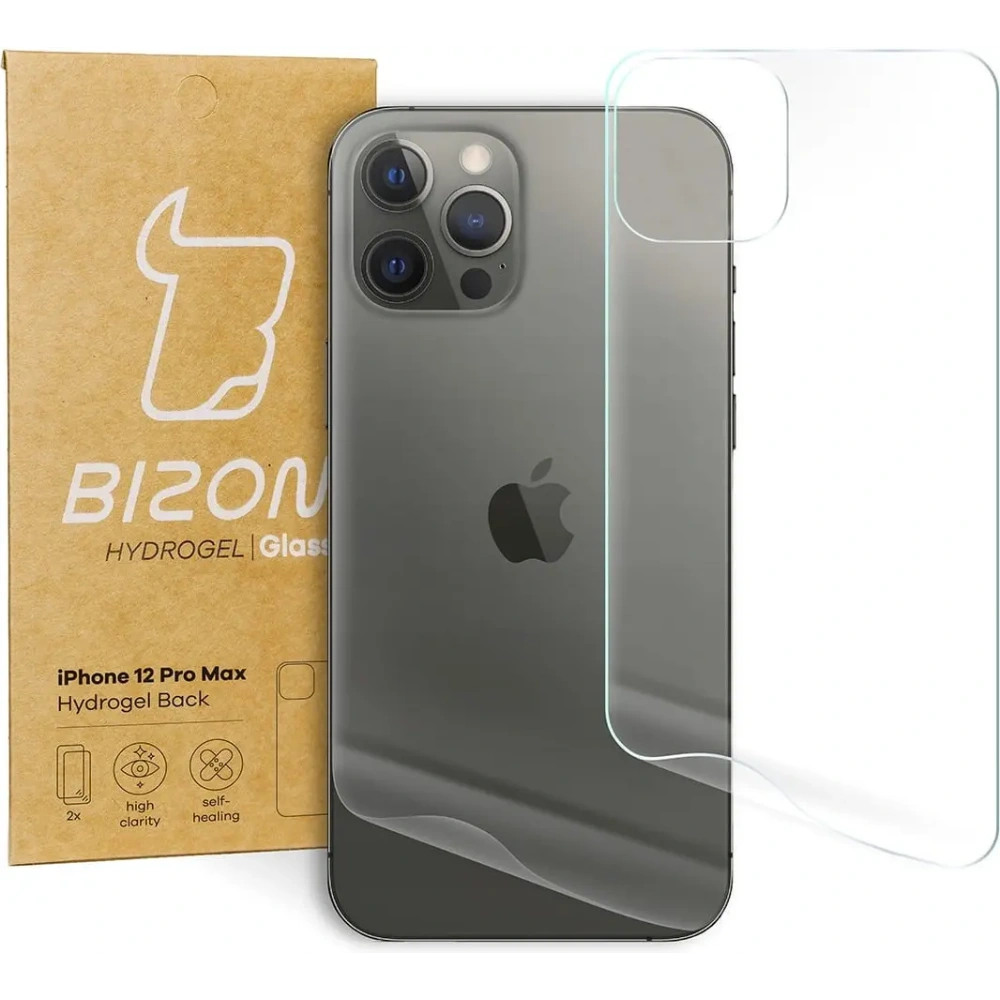 Folia hydrożelowa na tył Bizon Glass Hydrogel Apple iPhone 12 Pro Max [2 PACK]