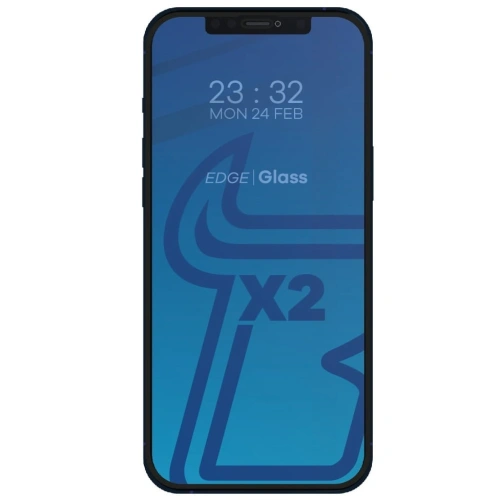 Kup Bizon Glass Edge CF sticlă securizată - [2 PACK] + protecție pentru lentile Apple iPhone 12 Pro Max negru - BIZ134 - {ean13} - Sklep Home Screen