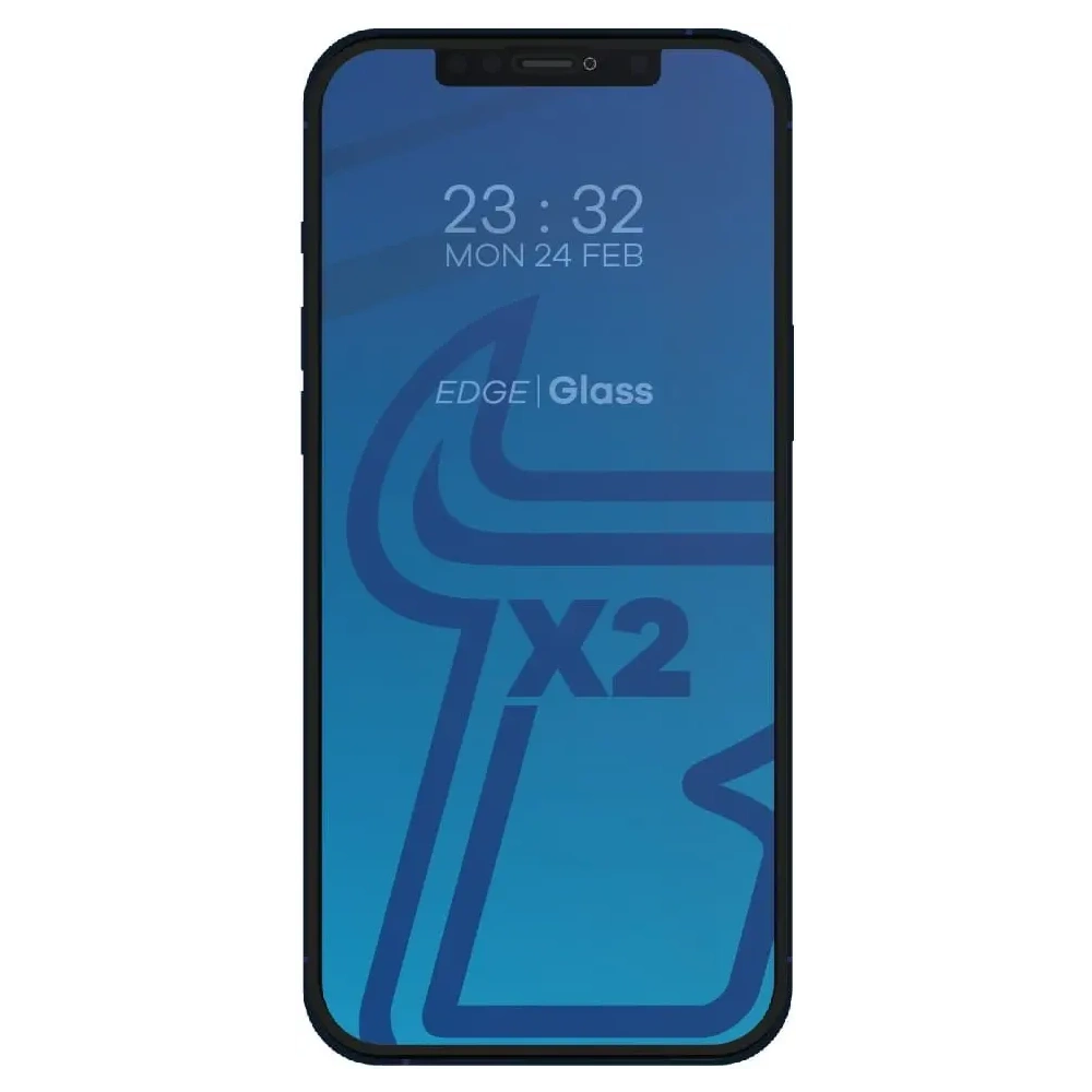 Szkło hartowane Bizon Glass Edge CF - [2 PACK] + ochrona na obiektyw Apple iPhone 12 Pro Max czarne