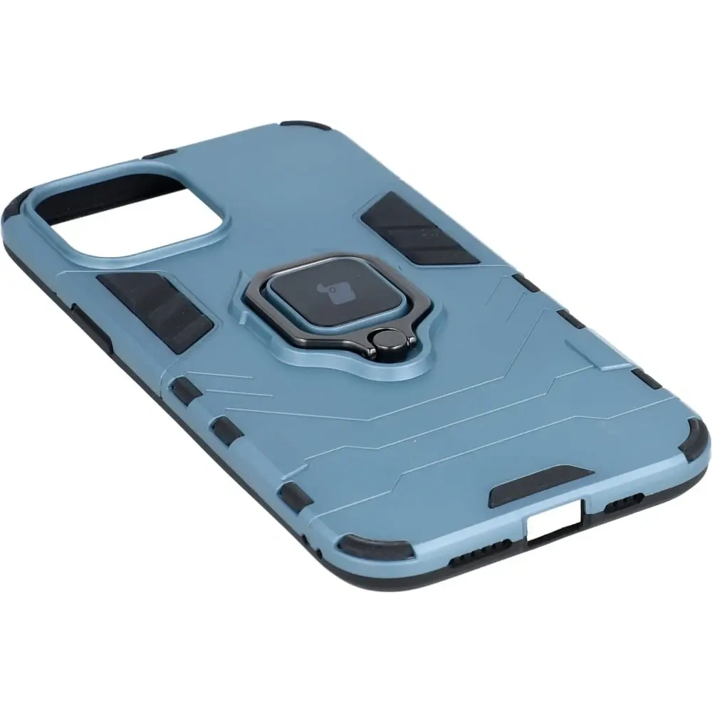 Etui Bizon Case Armor Ring do Apple iPhone 12 Pro Max niebieskie