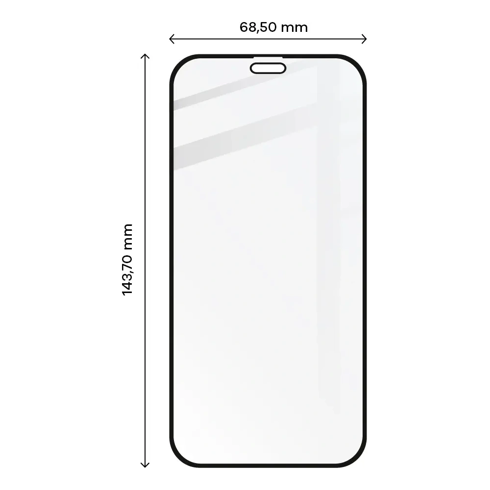 Szkło hartowane Bizon Glass Edge do Apple iPhone 12 / 12 Pro czarne