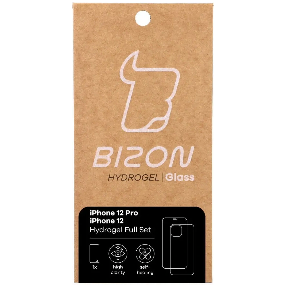 Folia hydrożelowa na tył i przód Bizon Glass Hydrogel Apple iPhone 12 / 12 Pro