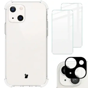 Kup Etui + 2x szkło na ekran + obiektyw Bizon Case Clear Pack do Apple iPhone 13 przezroczyste - BIZ147 - {ean13} - Sklep Home Screen