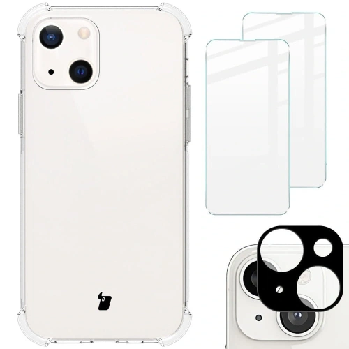 Kup Etui + 2x szkło na ekran + obiektyw Bizon Case Clear Pack do Apple iPhone 13 przezroczyste - BIZ147 - {ean13} - Sklep Home Screen
