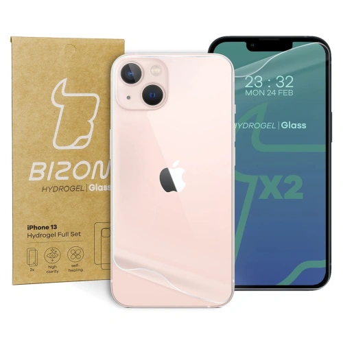 Kup Fólie z hydrogelem na zadní a přední část Bizon Glass Hydrogel Apple iPhone 13 - BIZ148 - {ean13} - Sklep Home Screen