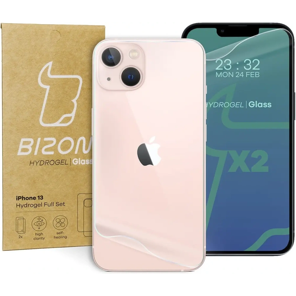 Folia hydrożelowa na tył i przód Bizon Glass Hydrogel Apple iPhone 13