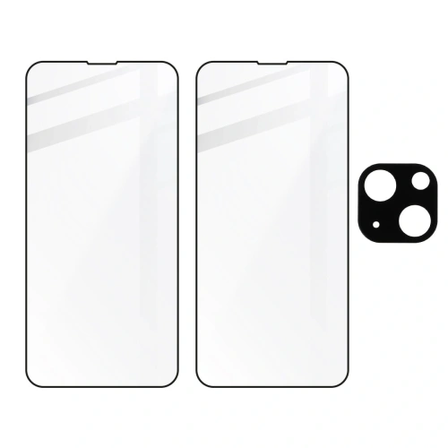 Kup Szkło hartowane Bizon Glass Edge - [2 PACK] + ochrona na obiektyw Apple iPhone 13 czarne - BIZ150 - {ean13} - Sklep Home Screen