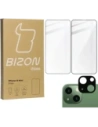 Bizon Glass Edge gehärtetes Glas - [2 PACK] + Linsenschutz Apple iPhone 13 Mini schwarz