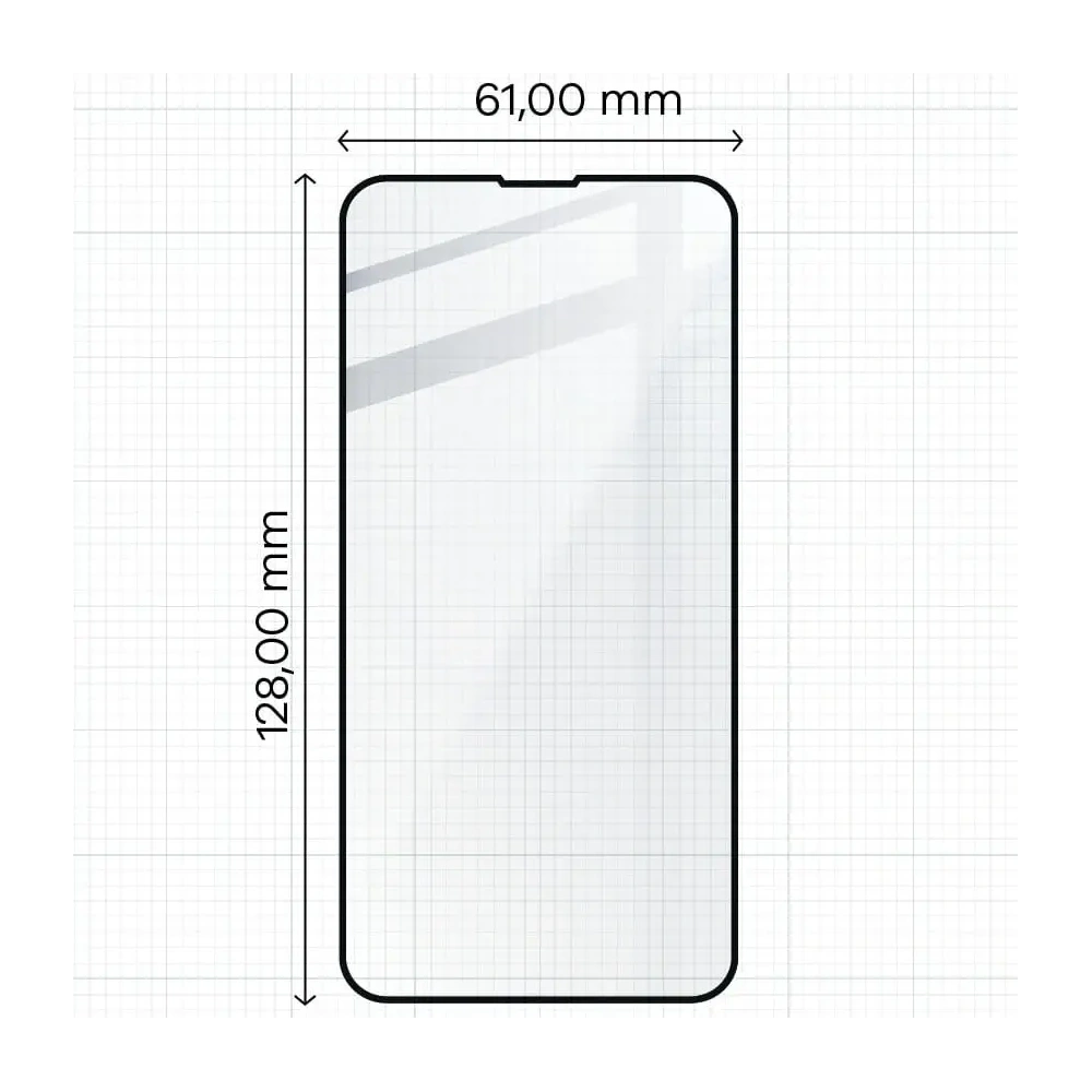 Szkło hartowane Bizon Glass Edge - [2 PACK] + ochrona na obiektyw Apple iPhone 13 Mini czarne