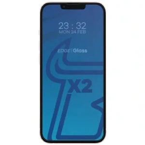 Kup Bizon Glass Edge gehärtetes Glas - [2 PACK] + Linsenschutz Apple iPhone 13 Mini schwarz - BIZ153 - {ean13} - Sklep Home Screen