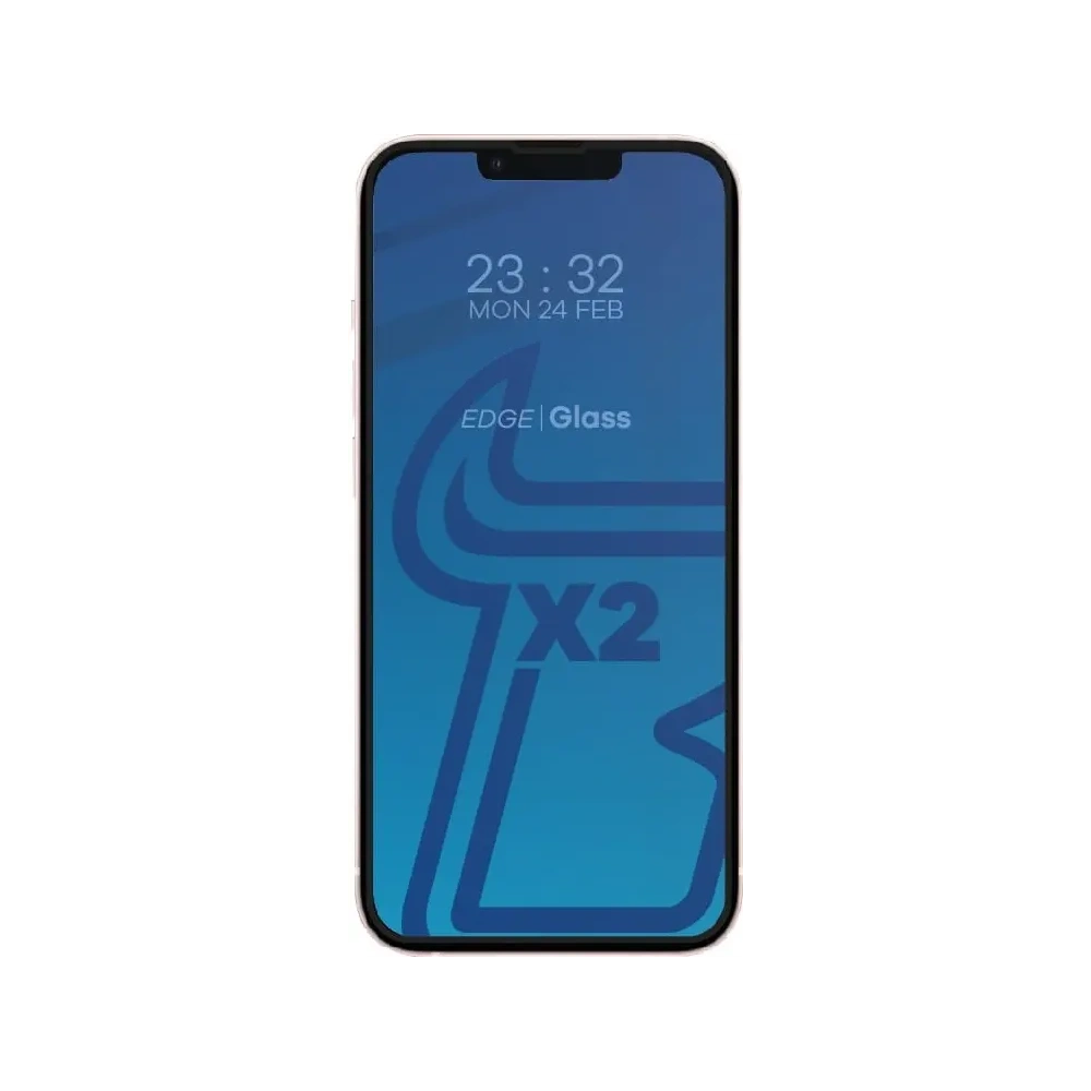 Szkło hartowane Bizon Glass Edge - [2 PACK] + ochrona na obiektyw Apple iPhone 13 Mini czarne