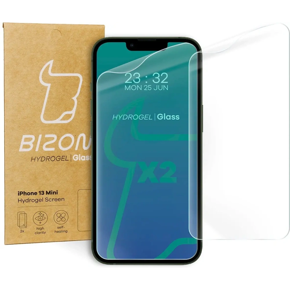 Folia hydrożelowa na ekran Bizon Glass Hydrogel Apple iPhone 13 Mini [2 PACK]